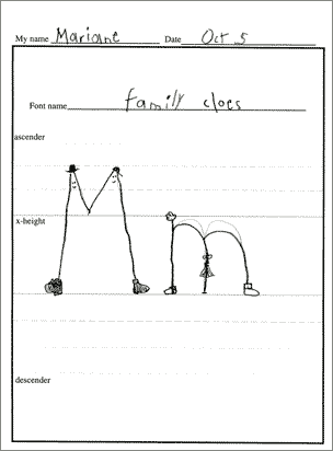 sample of child's work